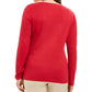 Karen Scott Camiseta Feminina Snow Bike Algodão Vermelho Brilhante Tamanho P