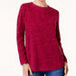 Karen Scott Sport Space-Dye Microfleece Top Feminino Rosa Tamanho Grande