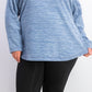 Karen Scott Blusa Plus Size Feminina de Microfleece Marmorizada Preta Tamanho Extra Grande
