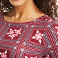 Blusa feminina com estampa de azulejos Charter Club, vermelha, tamanho pequeno