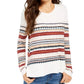 Suéter listrado com tachas feminino Style &amp; Co, bege, tamanho pequeno
