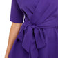 Blusa peplum com amarração frontal e falso envelope Alfani feminina, roxa, tamanho extra grande