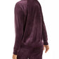 Ideologia Moletom plissado de veludo feminino roxo tamanho pequeno