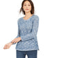 Suéter texturizado de cílios feminino Style &amp; Co, azul, tamanho XX-G