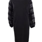 Vestido feminino Alfani Plus Size com mangas enfeitadas e decote profundo, preto, tamanho 2X