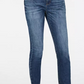 Calça jeans skinny feminina Petite Tummy-Control da INC International Concepts, azul, tamanho 2P