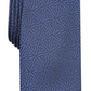 Gravata Alfani Masculina Slim Geométrica Azul Escuro Tamanho Regular
