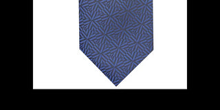 Gravata Alfani Masculina Slim Geométrica Azul Escuro Tamanho Regular