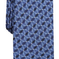 Gravata Alfani Masculina Slim Geométrica Azul Escuro Tamanho Regular