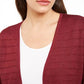 Cardigan feminino Alfani metálico com abertura frontal, vermelho, tamanho pequeno