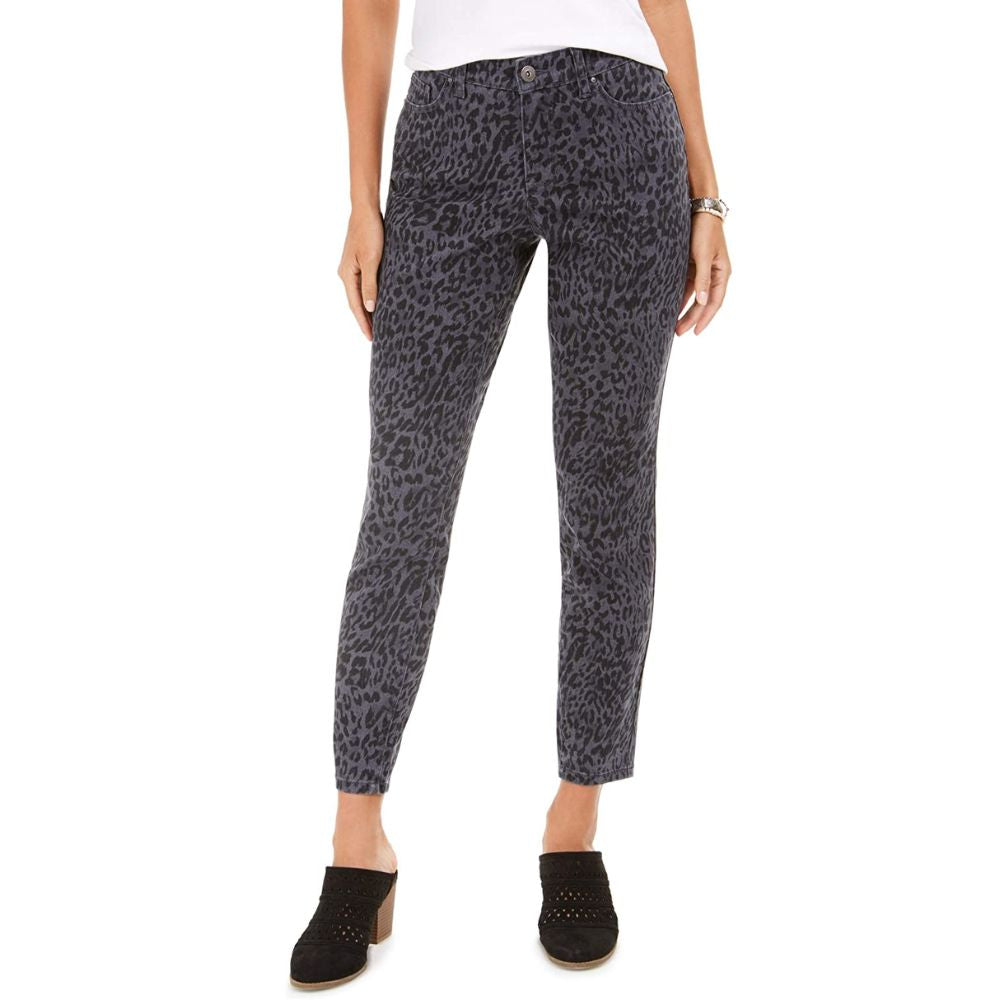 Calça jeans skinny estampada feminina Style &amp; Co Curvy-Fit cinza tamanho 14