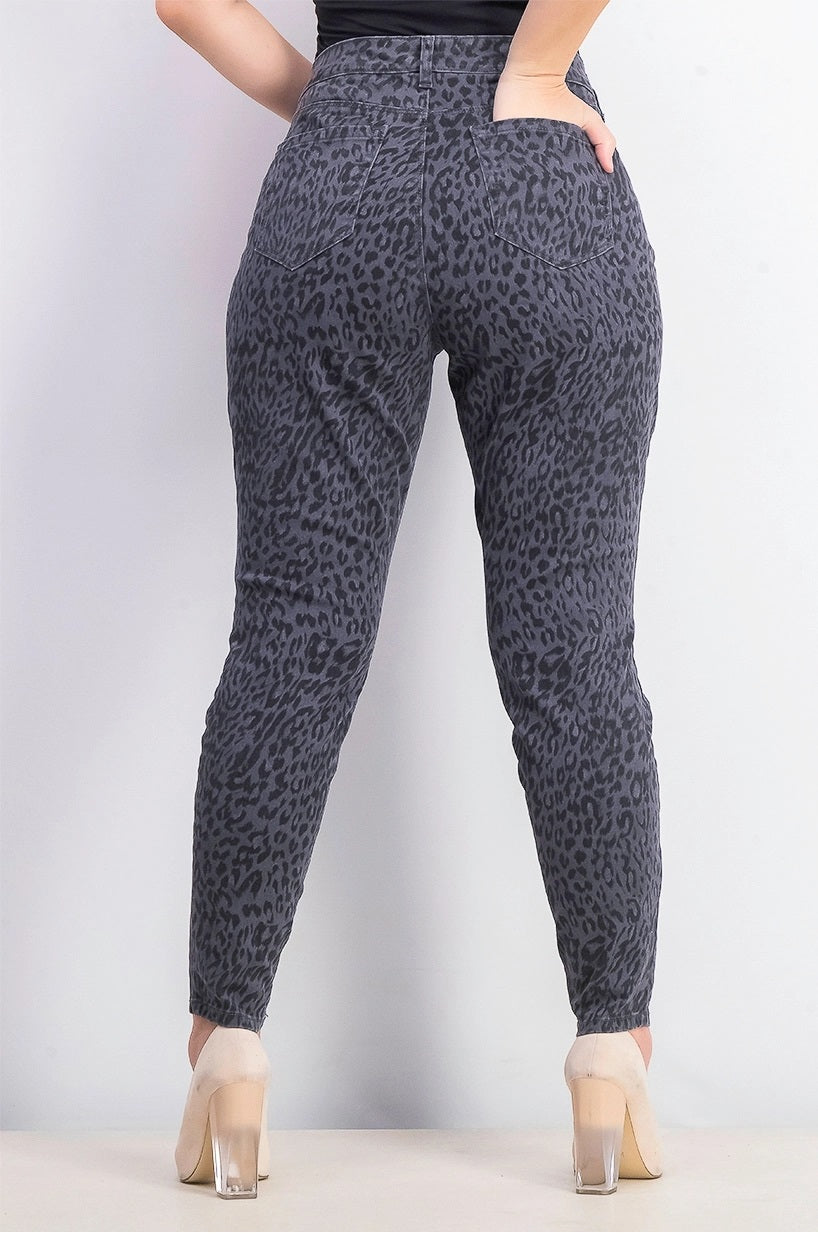 Calça jeans skinny feminina curvilínea estilo &amp; co, cinza, tamanho 6