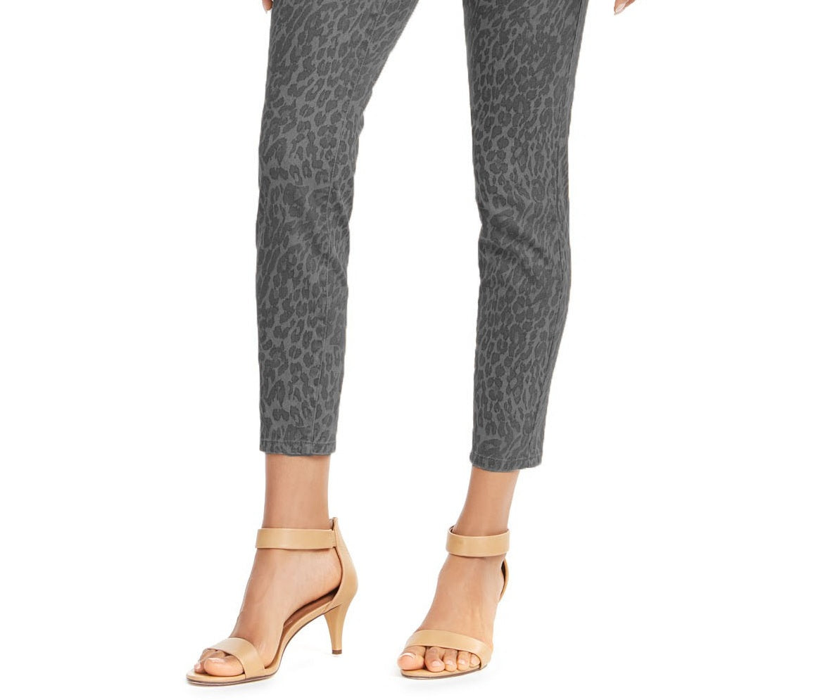 Calça jeans skinny estampada feminina Style &amp; Co Curvy-Fit, tamanho 10, cinza médio