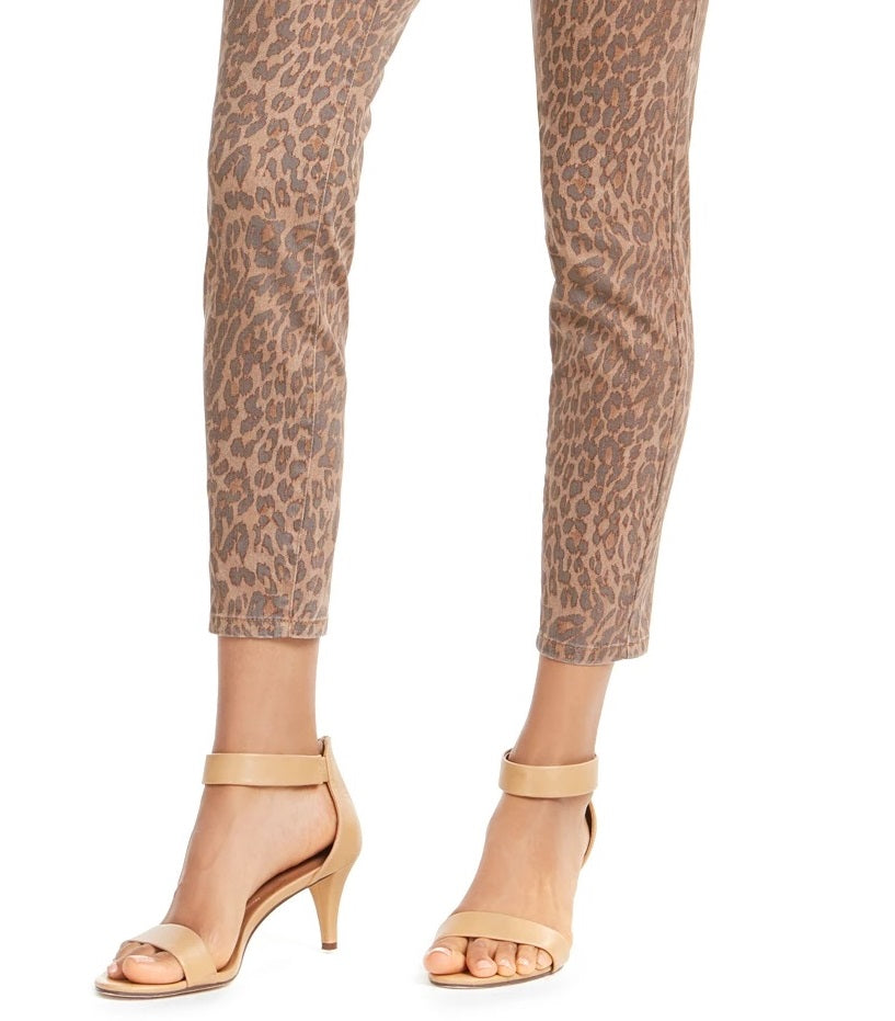 Calça jeans skinny estampada feminina Style &amp; Co Curvy-Fit vermelha tamanho 10