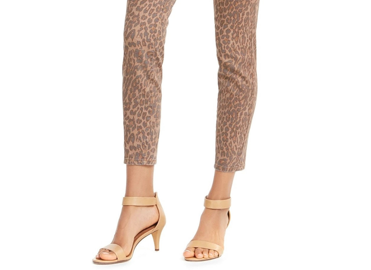 Calça jeans skinny estampada feminina Style &amp; Co Curvy-Fit, bege, tamanho 14