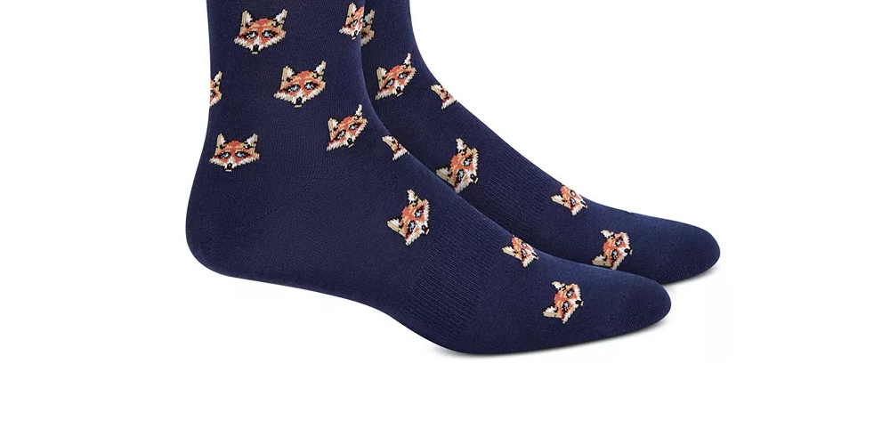 Meias Fox Masculinas Bar III Azuis Tamanho Regular