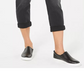 Calça jeans estilo boyfriend feminina, preta, tamanho 2, extra grande