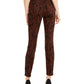 Calça jeans skinny feminina INCEssentials com estampa de tigre, marrom, tamanho 0, da INC International Concepts