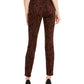 Calça jeans skinny com estampa de tigre INCEssentials da INC International Concepts, tamanho 2, marrom