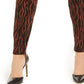 Calça jeans skinny feminina estampada e curvilínea da INC International Concepts, tamanho 8, marrom