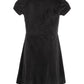 Vestido de veludo com babados na frente e babados para meninas da Epic Threads, preto, tamanho 4T