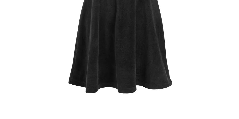 Vestido de veludo com babados na frente e babados para meninas da Epic Threads, preto, tamanho 4T