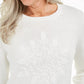 Karen Scott Suéter Feminino com Apliques de Floco de Neve Branco Tamanho Extra Grande