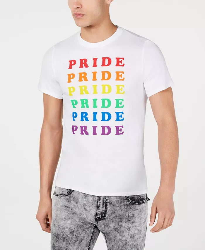 Camiseta masculina com estampa Rainbow Pride da INC International Concepts, branca, tamanho XXX-G