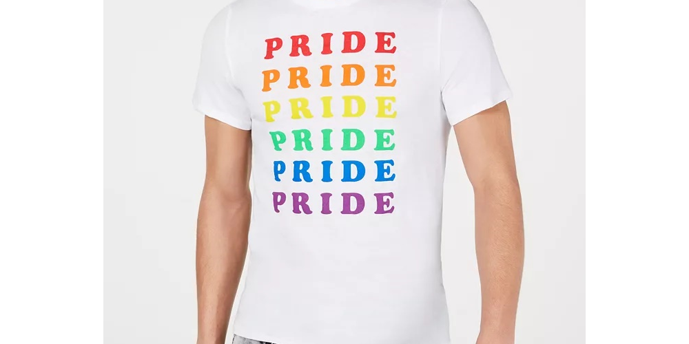 Camiseta masculina com estampa Rainbow Pride da INC International Concepts, branca, tamanho XXX-G