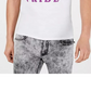 Camiseta masculina com estampa Rainbow Pride da INC International Concepts, branca, tamanho XXX-G