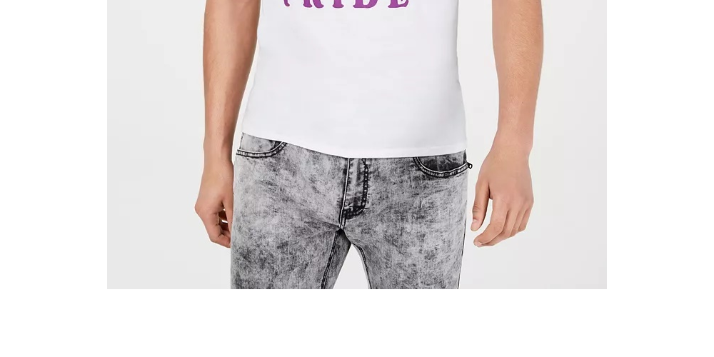 Camiseta masculina com estampa Rainbow Pride da INC International Concepts, branca, tamanho XXX-G