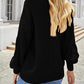 Blusa feminina de manga comprida e gola alta estilo &amp; co, preta, tamanho pequeno grande