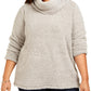 Suéter feminino plus size com gola alta e sherpa sintética cinza tamanho extra grande da Style &amp; Co