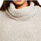 Suéter feminino plus size com gola alta e sherpa sintética cinza tamanho extra grande da Style &amp; Co