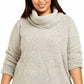Suéter feminino plus size com gola alta e sherpa sintética estilo &amp; co, Misty Harbor, tamanho 2X