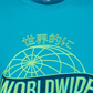Camiseta gráfica masculina ID Ideology azul tamanho pequeno