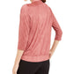 Blusa Alfani Feminina com Amarração no Pescoço Rosa Tamanho Médio