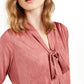 Blusa Alfani Feminina com Amarração no Pescoço Rosa Tamanho Médio