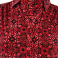 Camisa polo feminina Charter Club com estampa de manga 3/4, vermelha, tamanho X-G