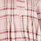 Blusa xadrez feminina estilo &amp; co com decote aberto, vermelho brilhante, tamanho pequeno