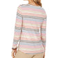 Blusa listrada feminina Style &amp; Co, bege, tamanho X-Large