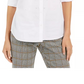 Camisa feminina Charter Club com pérola sintética, branca, tamanho pequeno
