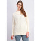 Suéter feminino Charter Club com patchwork e gola assimétrica, tamanho natural XXG