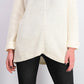 Suéter feminino de algodão texturizado com decote em V, tamanho extra grande, branco, Charter Club