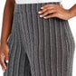 Calça feminina metálica plus size macia JM Collection, preta, tamanho extra grande
