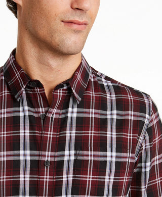 Camisa xadrez Gabe masculina American Rag vermelha tamanho médio