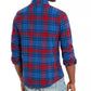 Camisa xadrez Brady masculina American Rag, azul marinho, tamanho grande