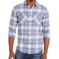 Camisa xadrez masculina American Rag Mitch Grindle, tamanho azul marinho, extra grande