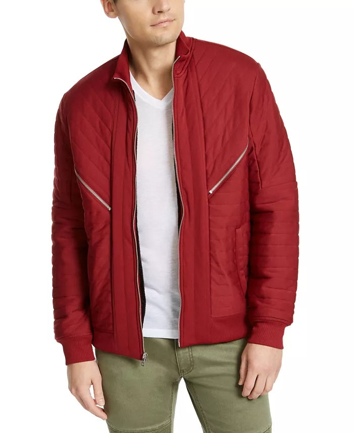 Jaqueta acolchoada Burton masculina INC International Concepts, tamanho GG, vinho