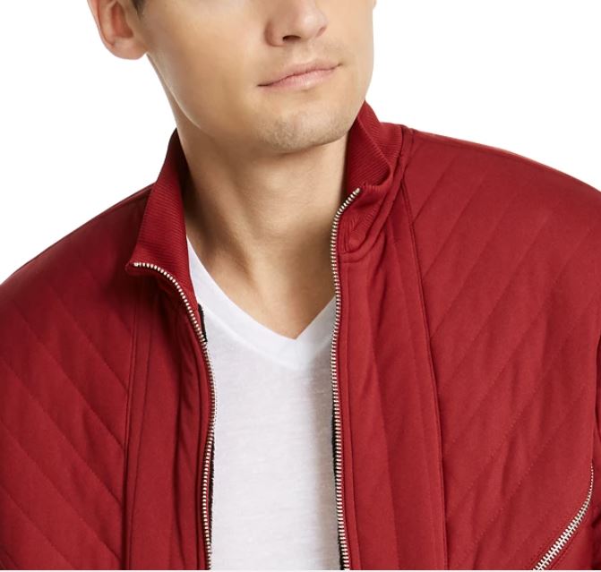 Jaqueta acolchoada Burton masculina INC International Concepts, tamanho GG, vinho